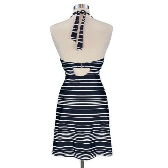 Athleta Encinitas Tara Black Striped Halter Swim Dress - Picture 7 of 16